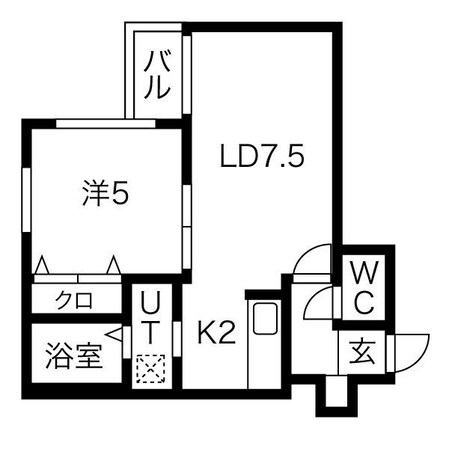 新琴似駅 徒歩7分 1階の物件間取画像